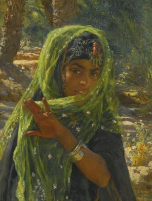 A girl with her scarf
